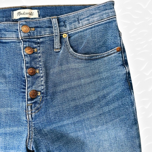 Madewell 9” Mid-Rise Skinny Crop Jeans: Button-Front TENCEL Denim Edition Dewey - Picture 9 of 16